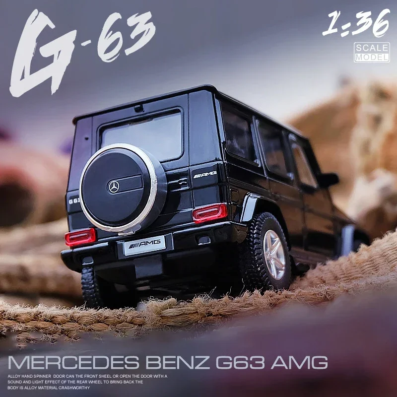 G63 Modello di auto in lega pressofuso in scala 1:36 Giocattoli per auto per ragazzi Regalo di compleanno Collezione di auto