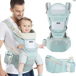 Portable Ergonomic Baby Carrier with Storage Bag - Kangaroo Shoulder Sling for Infants and Toddlers, Hip Seat for 3-36 Months