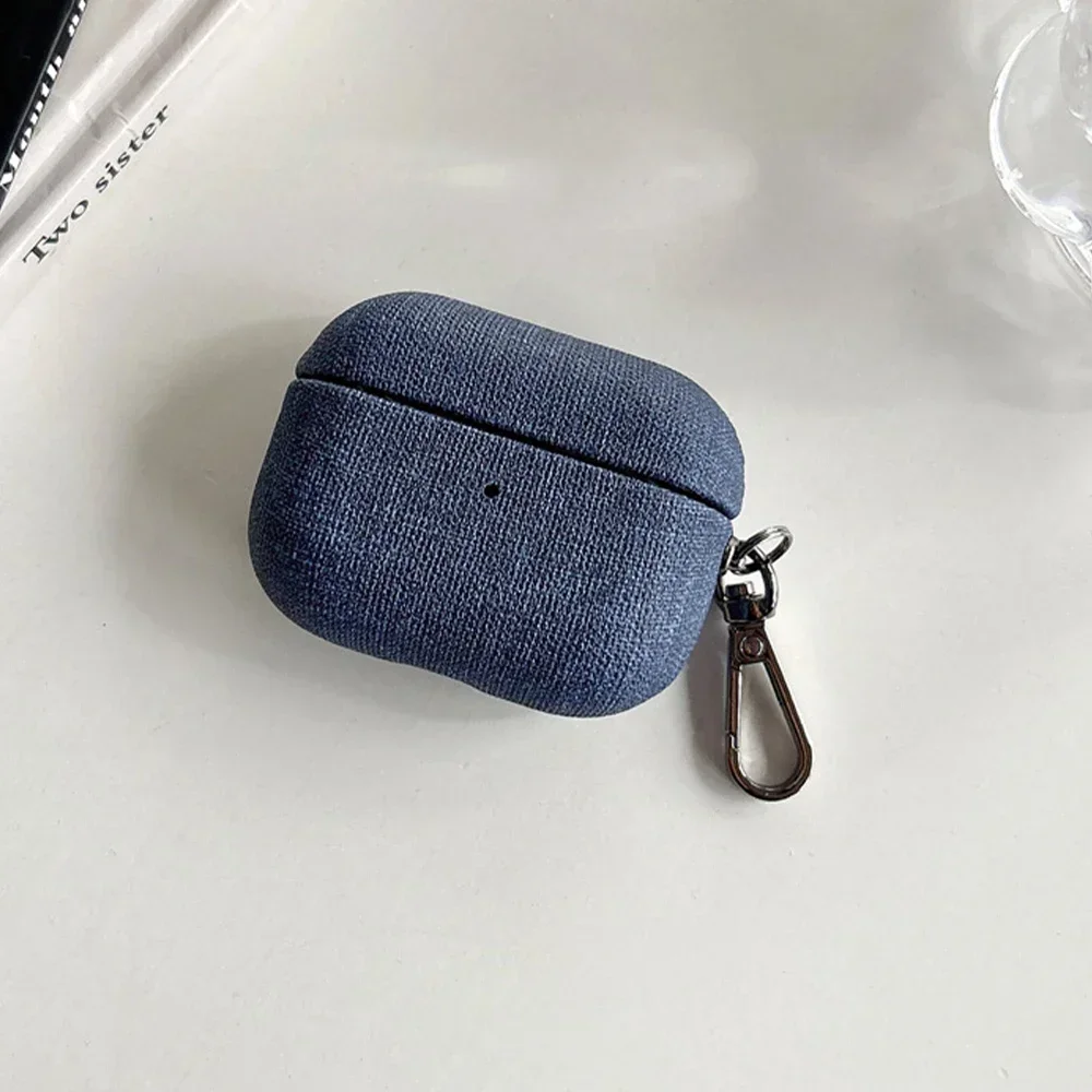 Тканевый защитный чехол для наушников Apple Airpods 4 3 Pro 3 2 с ключом, металлическая застежка, чехол для наушников Bluetooth для Air Pods 2 1 Тканевый защитный чехол для наушников Apple Airpods 4 3 Pro 3 2 с ключом, металлическая застежка, чехол для наушников Bluetooth для Air Pods 2 1