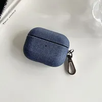 Fabric Protector Earphone Case For Apple Airpods 4 3 Pro 2 With Key Metal Clasp Bluetooth Headphone Cover for Air Pods 2 1