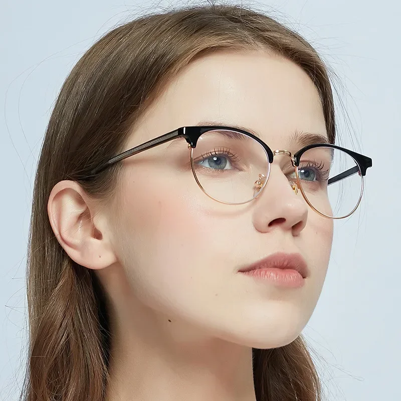 Fashion Glasses frame myopia prescription computer glasses multifocal reading eyewear women bluelight blocking eyewear custom