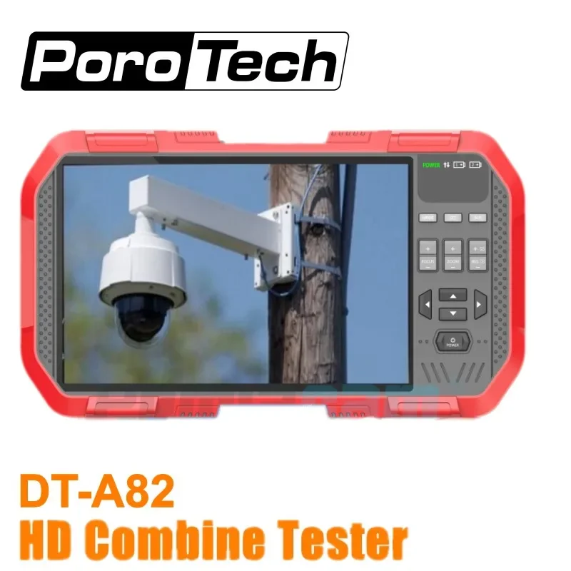 

7 Inch WIFI CCTV Tester Monitor H.265 4K IP TVI CVI AHD Analog Camera Tester Monitor with POE ONVIF RJ45 cable TDR test DT-A82