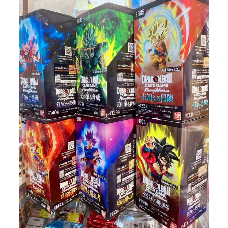 Bandai Dragon Ball TCG coleção cartão FUSIONWORLD versão japonesa FS01 FS02 FB03 FB04 FB05 FB07 FB08 brinquedo presentes de Natal