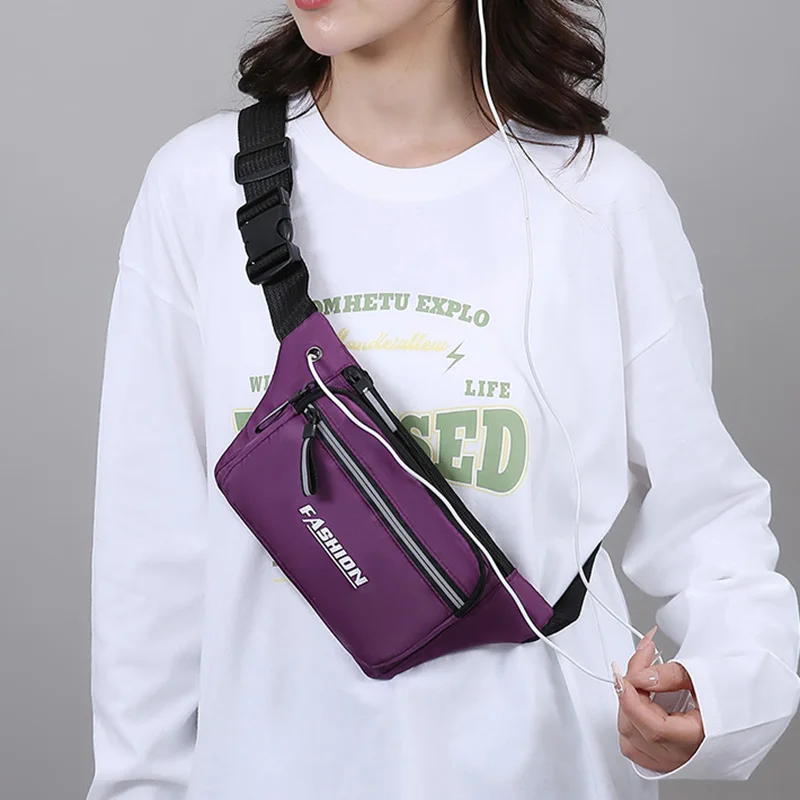 Fashion Sports Chest Bag Multi Layer Waist Bag Casual Single Shoulder Bag Suitable for SportsCycling Hiking and Mountaineering