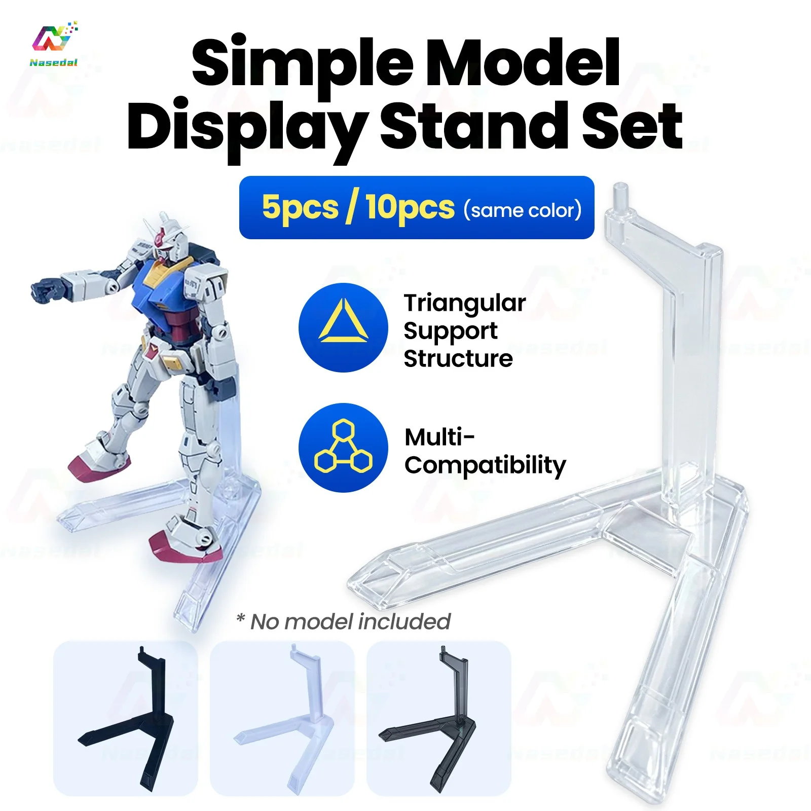 5pcs/10pcs Model Display Stand Set for Gundam HG SD 1/144 Scale Triangular Support Bracket Multi Compatibility Base Accessories
