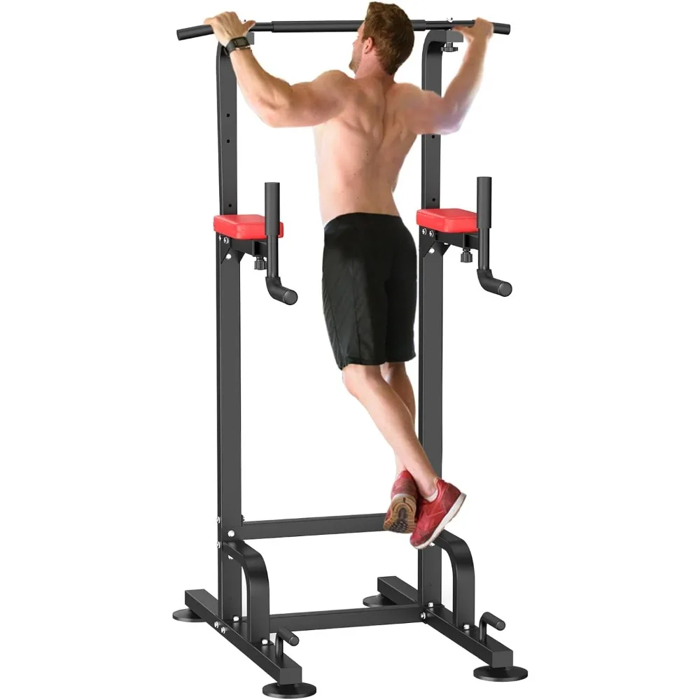 

Power Tower Pull Up Bar Dip Station for Home Gym Adjustable Height Strength Training Workout Equipment