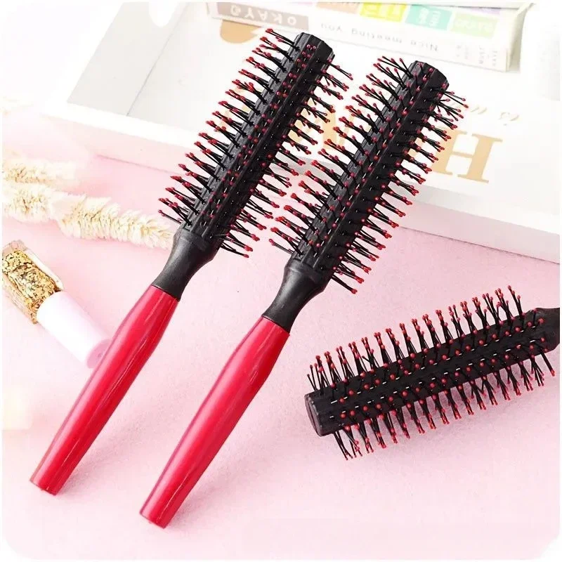 Plastic Straight Comb Cylinder Roller Comb Salon Hair Tools Blow Out Perm Styling Comb Curling Iron