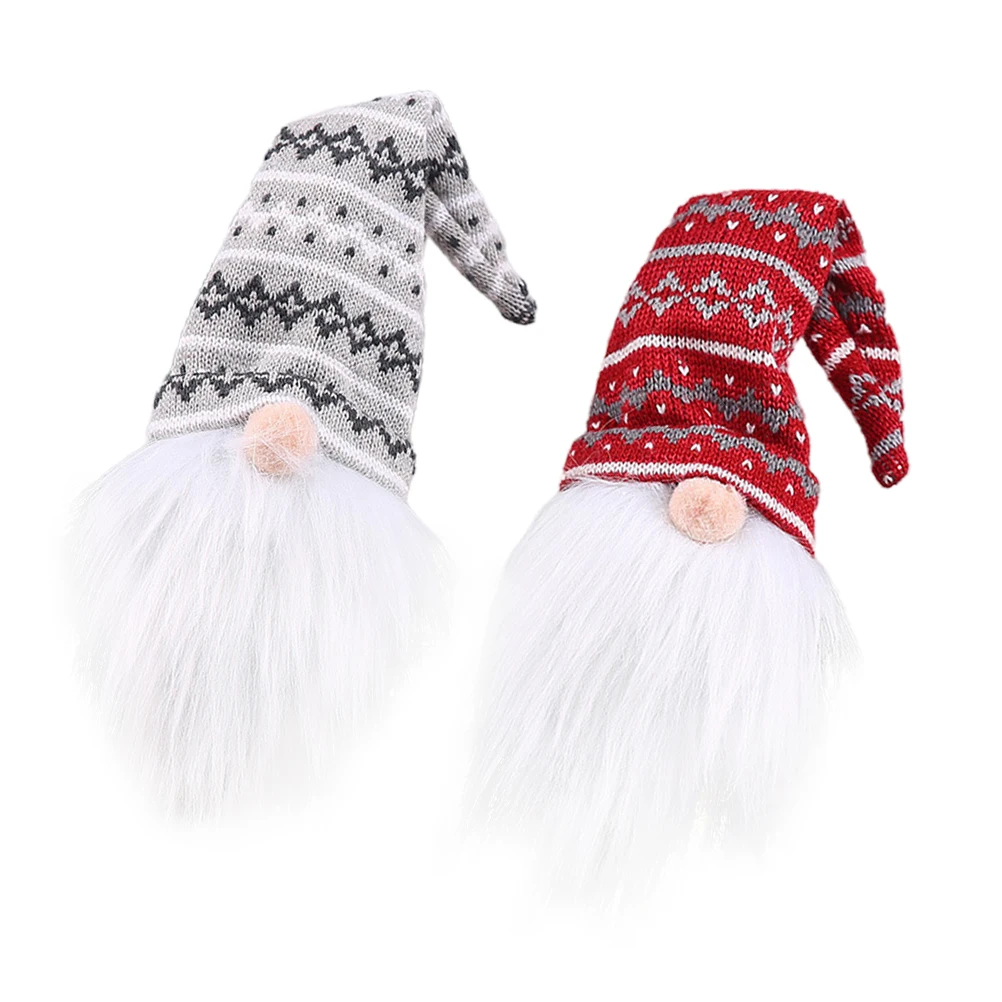 

Knitted Hat Christmas Decoration Lovely Wine Bottle Table Decorations Red Cover Sleeve