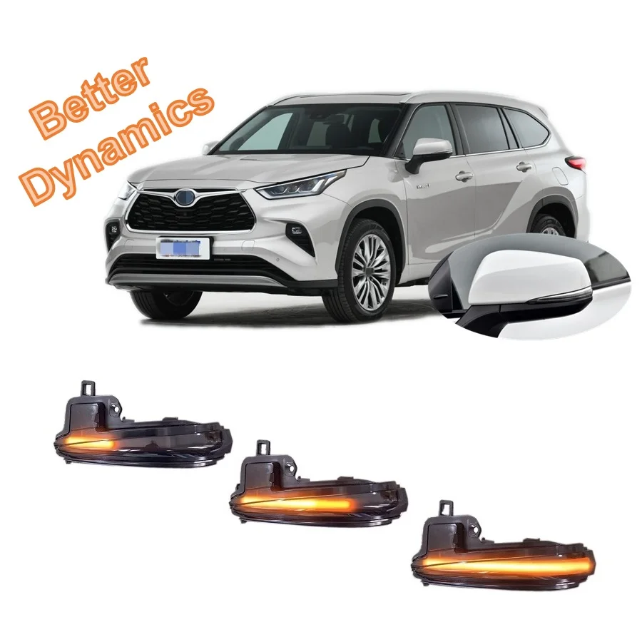 

for Toyota Highlander IV XU70 2020 2021 2021 Dynamic LED Sequential Indicator Mirror Turn Light Signal
