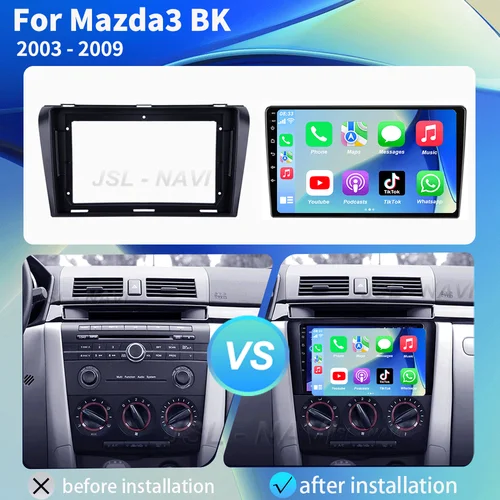 Imagen 2 del producto Android 15 Radio del coche para Mazda 3 2004 2005 2006 2007 2008 2009 2din con reproductor Multimedia BOSE Carplay estéreo GPS unidad principal