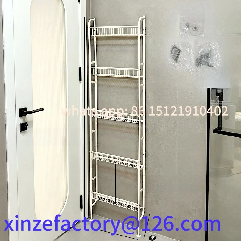 

Customizable Kitchen Door Ba Ra Frie Side Storage Device Home Multi-layer Narrow Organizer elf Batoom Toilet Paper Holder