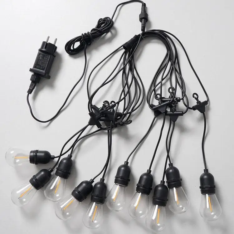 5M/10M LED retro S14 marquee string lanterns Ball bubble E27 light string Outdoor garden Garden Christmas decoration lights