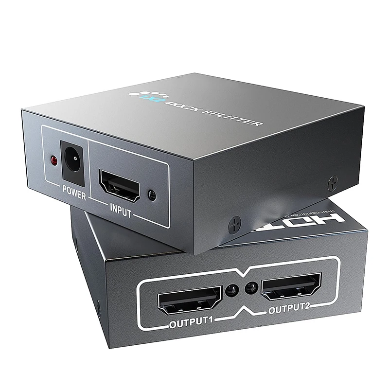 1080P HDTV Splitter 1 in 2 out HDTV Video Distributor Switch 1x2 Duplicate/Mirror Screen Display Converter for Loptop PC Monitor