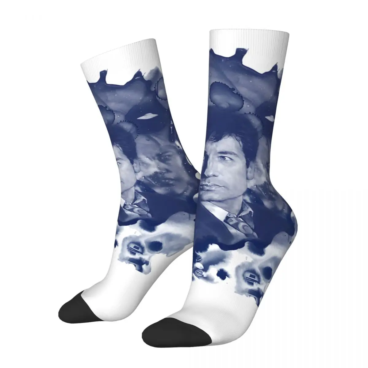 Mulder Votive Crazy Men's compression Socks Unisex The X-Files Street Style Pattern Printed Funny Novelty Happy Crew Sock