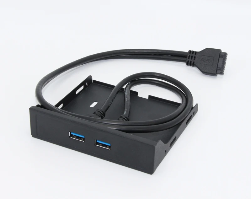 H1111Z 20Pin 2 Port USB 3.0 Hub USB3.0 Front Panel Cable Adapter Metal Bracket for PC Desktop 3.5 Inch Floppy Disk Drive Bay NEW