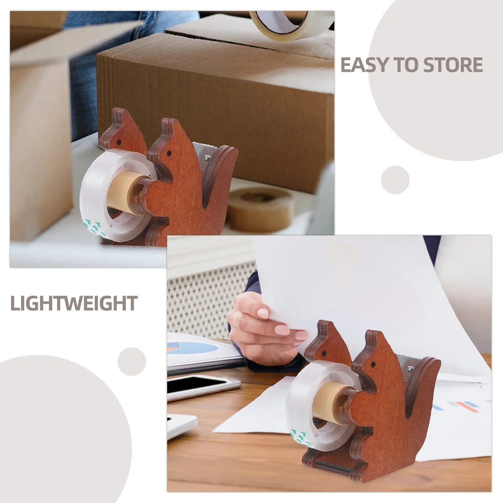 

2Pcs Adorable Squirrel Tape Dispenser Cartoon Animal Desktop Cutter for Office School Scrapbooking Washi Tape Storage Stand