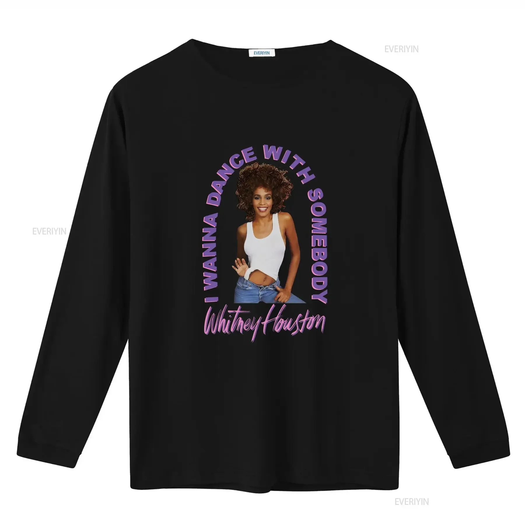 Officially Licensed Whitney Houston I Wanna Dance With Someone Women's T Shirt vintage Washed Soft designer clothes streetwear