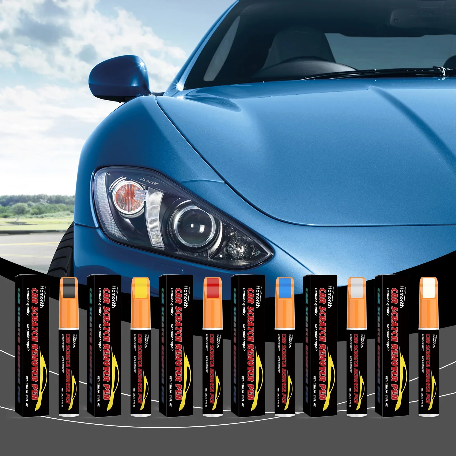 

Auto Scratch Paint Touch-Up Pen - Restores Car Paint & Shine, Forms Invisible Layer, Reduces Damage & Improves Visual Effect