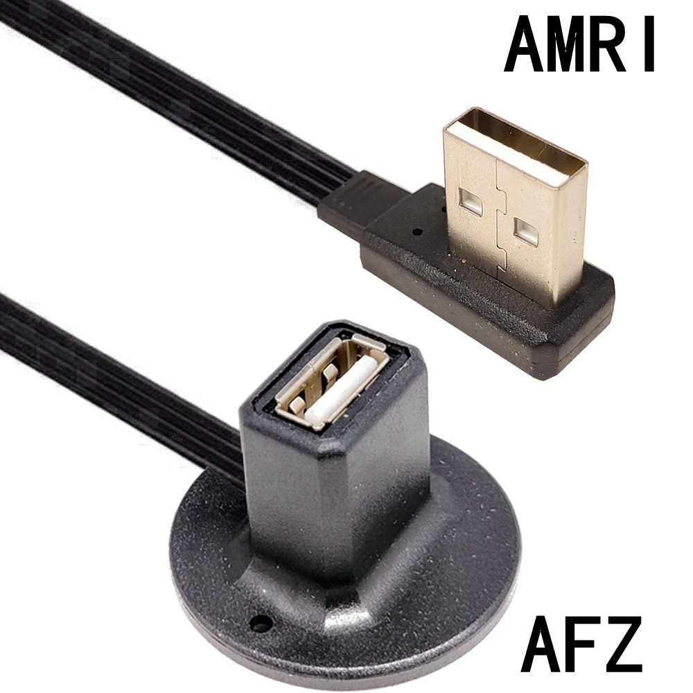 0.2M-1M Desktop USB 2.0 Type A Plug to Female Extension Data Charging Cable with Stand Base Shielded