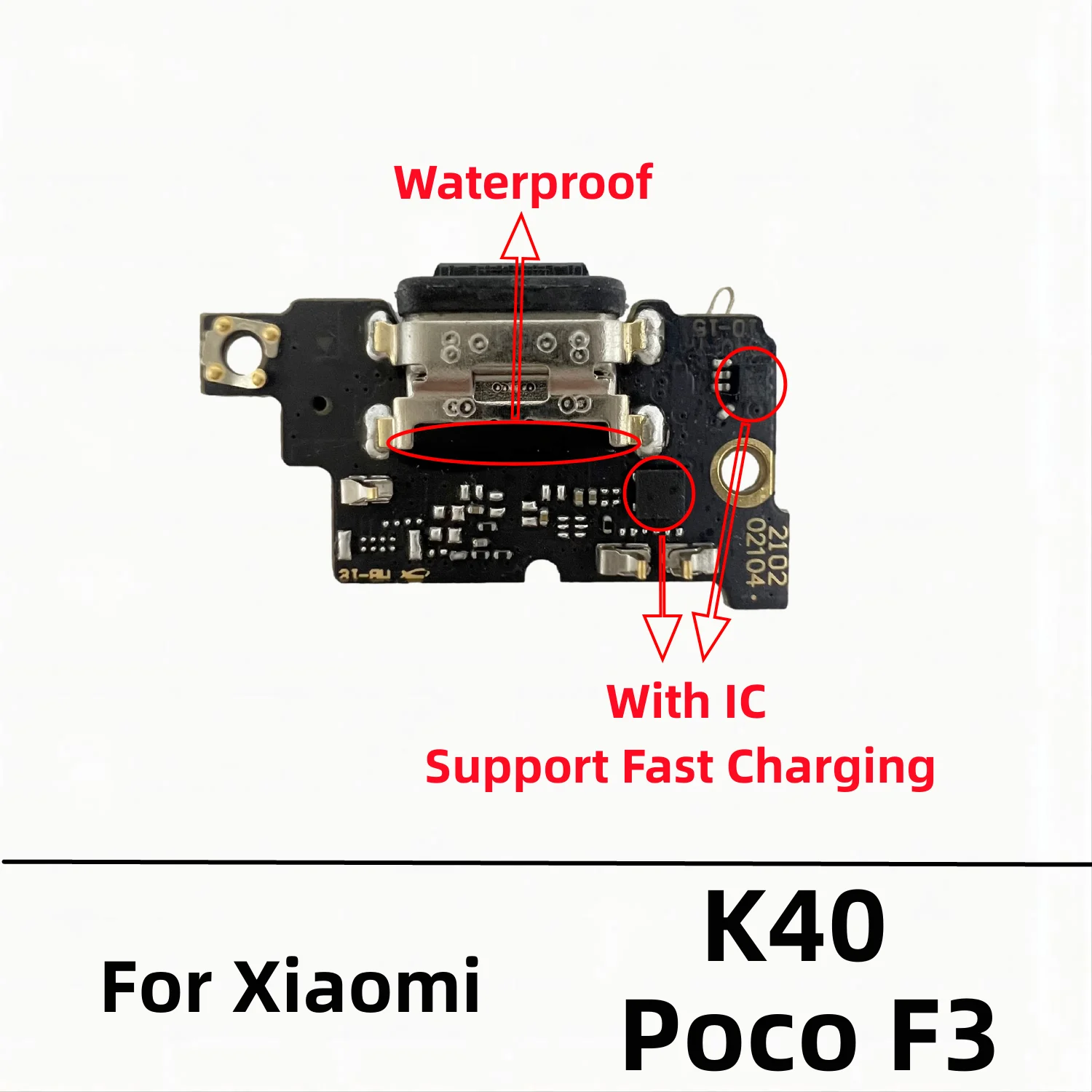 USB Charger Dock Connector Board Charging Port Flex Cable For Xiaomi PocoPhone Poco F3 K40