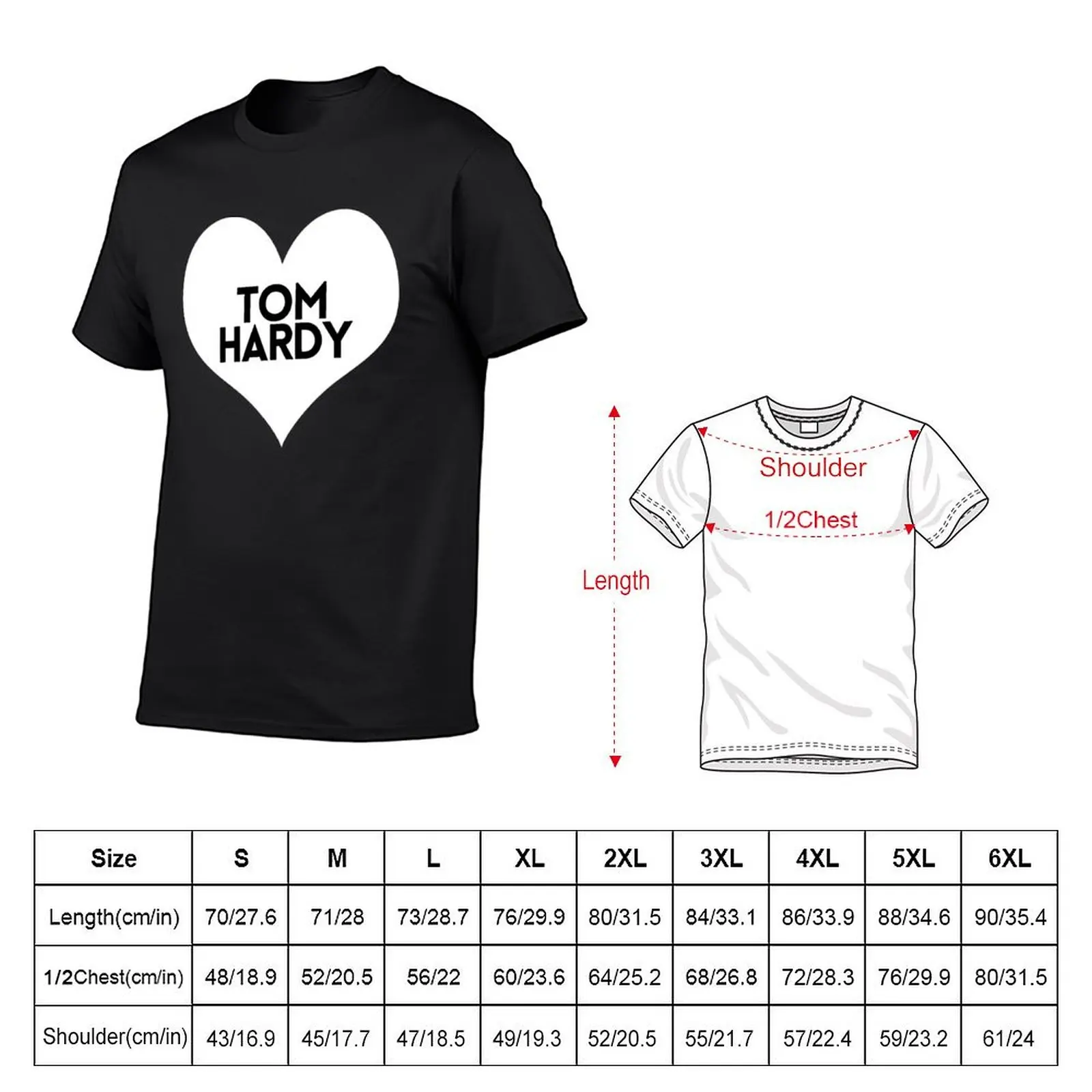 Love Tom Hardy T-Shirt vintage clothes oversized Men's cotton t-shirt image 5