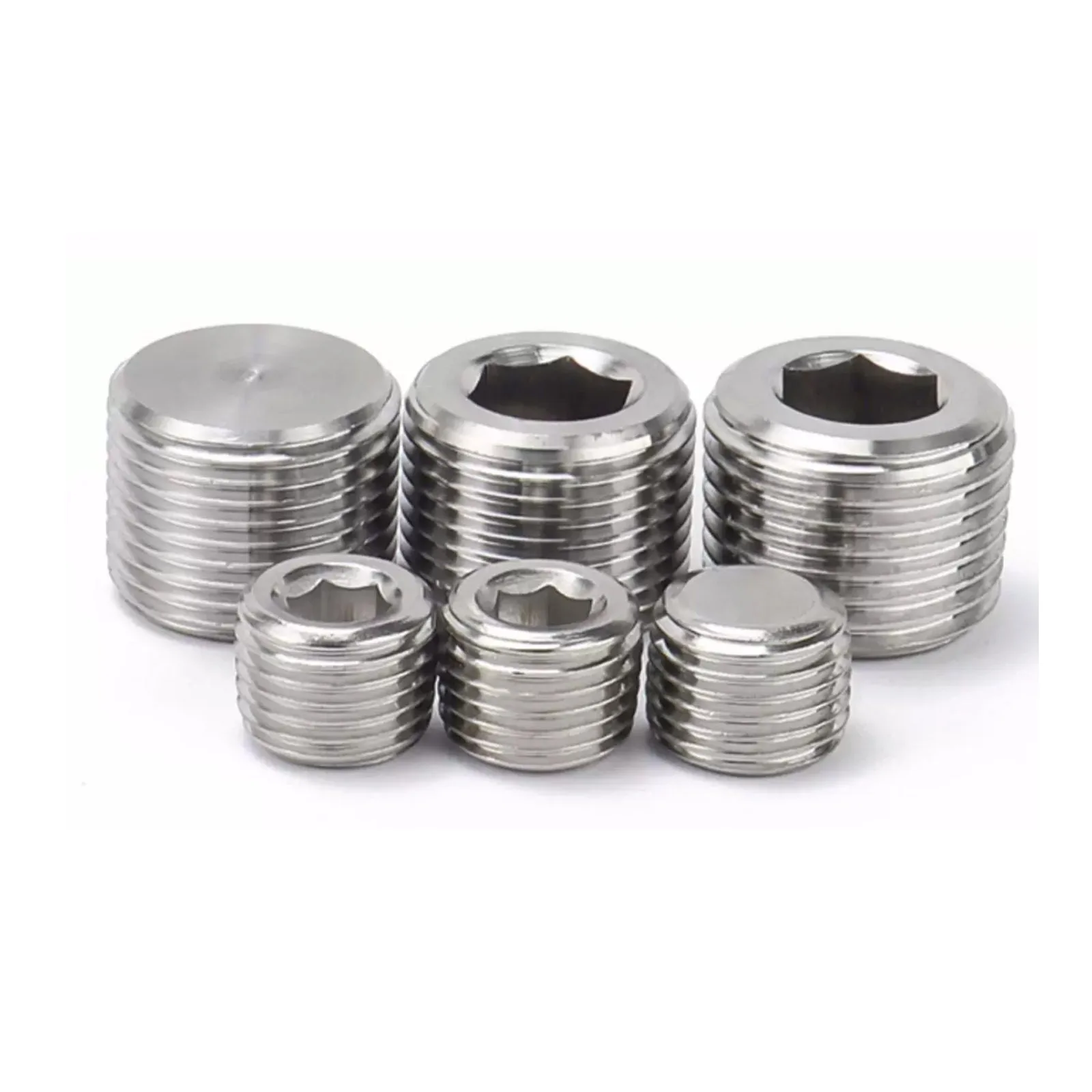 1/5pcs DIN906 304 Stainless Steel PT Hex Head Plug RC Metric Throttle Plug NPT Oil Plug Stopper Oil Plug G Plug Cap Screw