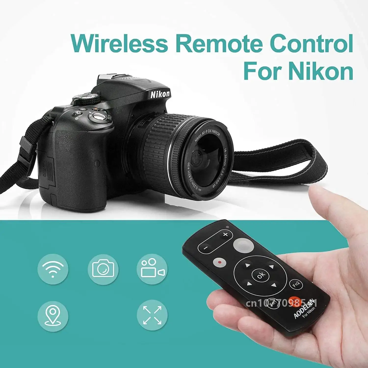 AODELAN Wireless Camera Remote Controllor Shutter Release forNikon Z5 Z30 Z6II Z7II Zfc P1000 P950 Z50 B600 A1000; Replace ML-L7