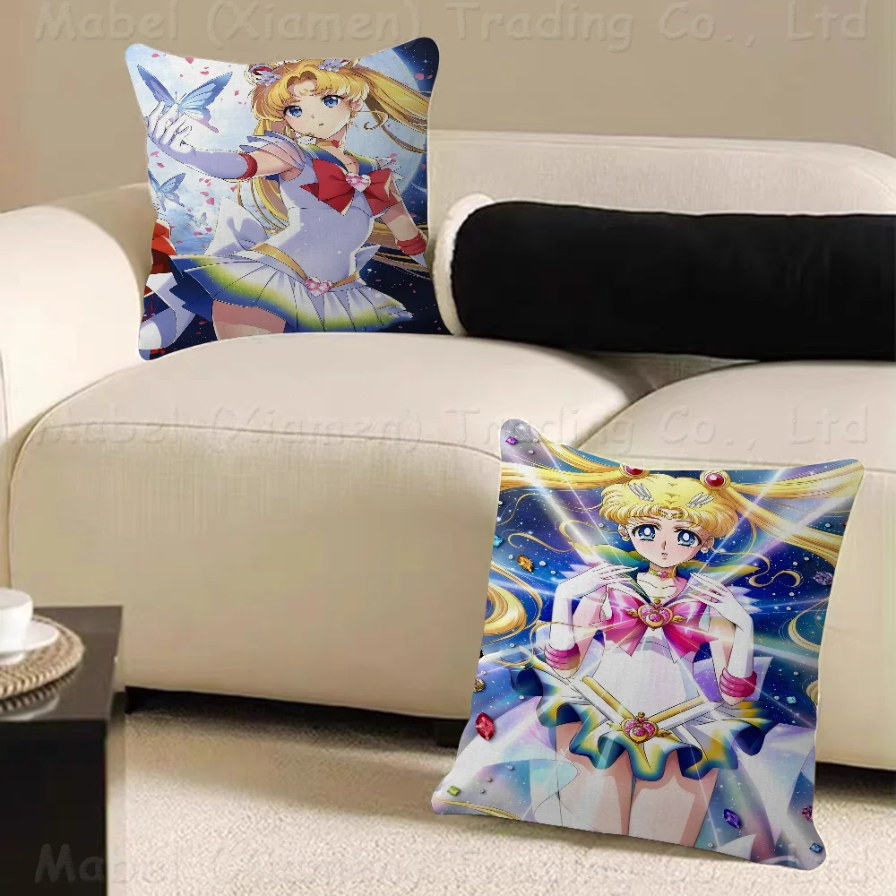 Anime T-Tsukino U-Usagi Stitch Lucky Dragon Pillow Cover Sofa Cushion Cover Home Room Decoration Children Gift