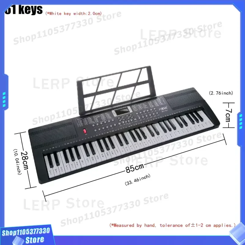 BD-663 61 Key Electronic Keyboard Piano Custom Musical Instrument Toy for Children Gift Learning Music Education Tool for