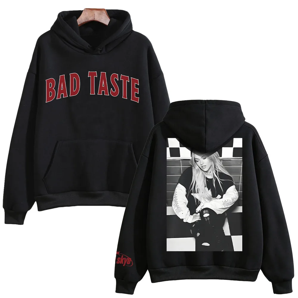 Unisex Y2K Retro Black‑White Figure Print Pullover Hoodie Letter Graphic Loose Hip‑Hop Streetwear Casual Hooded Tops