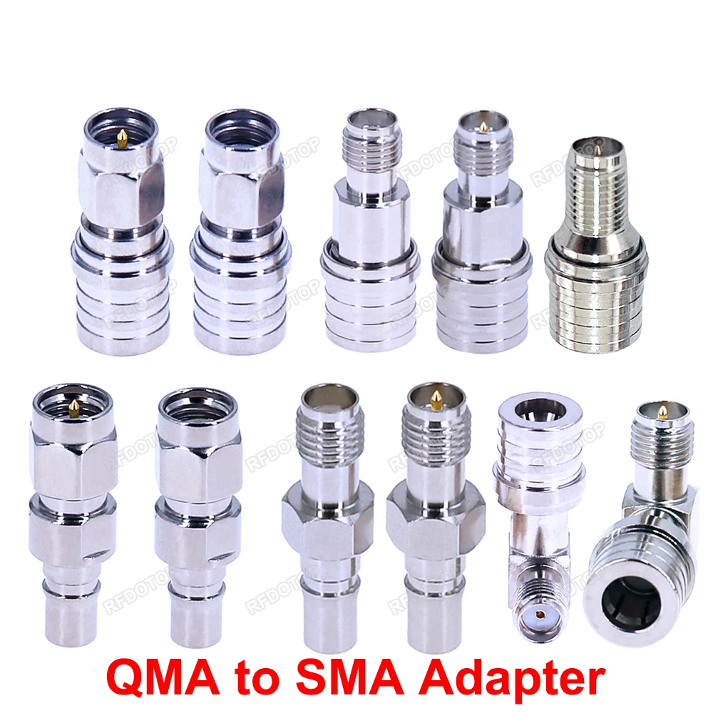 1PCS QMA Male/Female to SMA Male/Female Connector for WiFi Radio Antenna Convertor SMA to QMA RF Coaxial Adapter High Quality