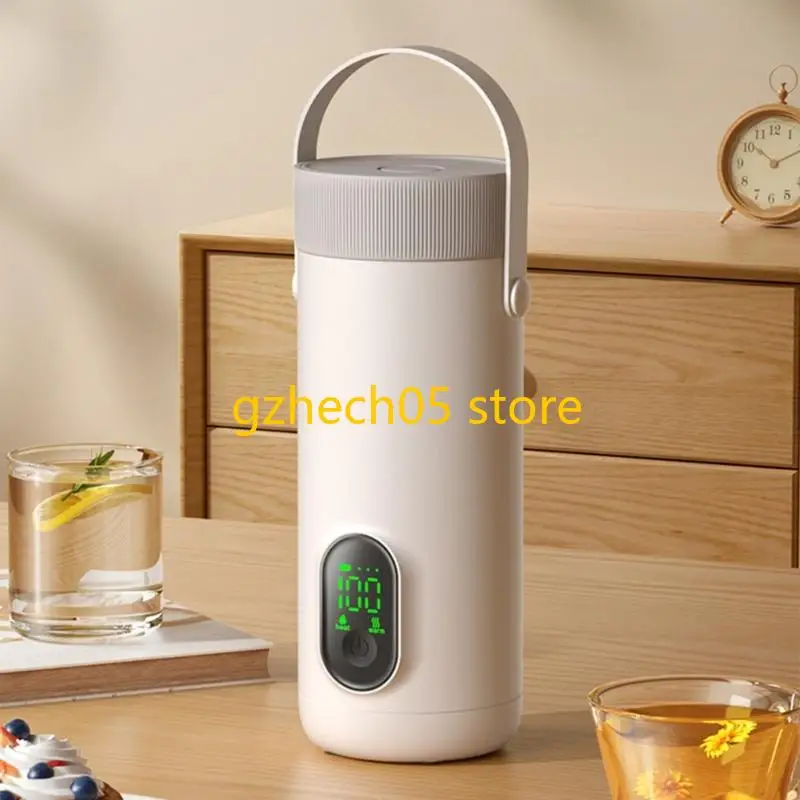 D55E Cốc sưởi ấm không dây 350ml Quy định nhiệt độ thông minh Chức năng đun sôi nhanh 18W Tay cầm leathetette sạc nhanh