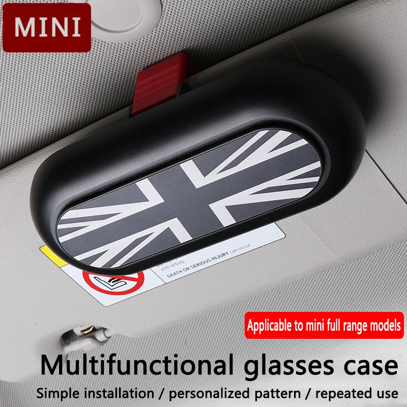 Suitable For BMW MINI Cooper Car Dust Proof Glasses Box Sunglasses Storage Box Sun Visor Card Storage Clip car Glasses Holder