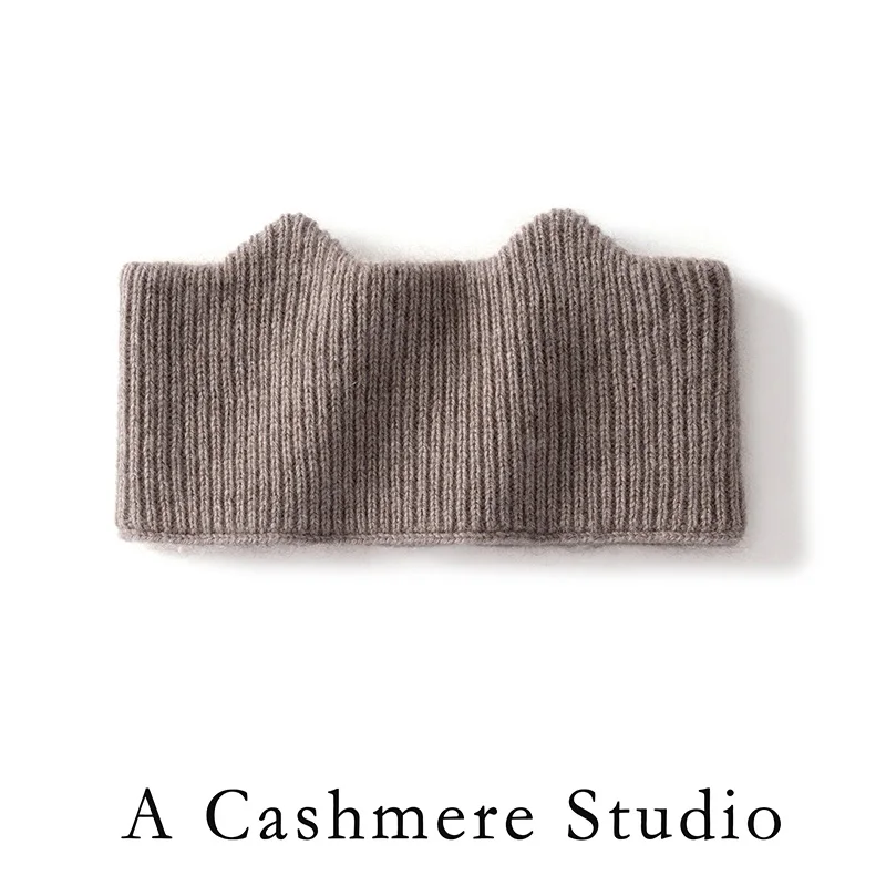 

Новинка 2023 года, 100% кашемировая вязаная повязка на голову, женский модный головной убор, высококачественная кашемировая однотонная повязка для волос с кошачьими ушками, женская повязка для волос