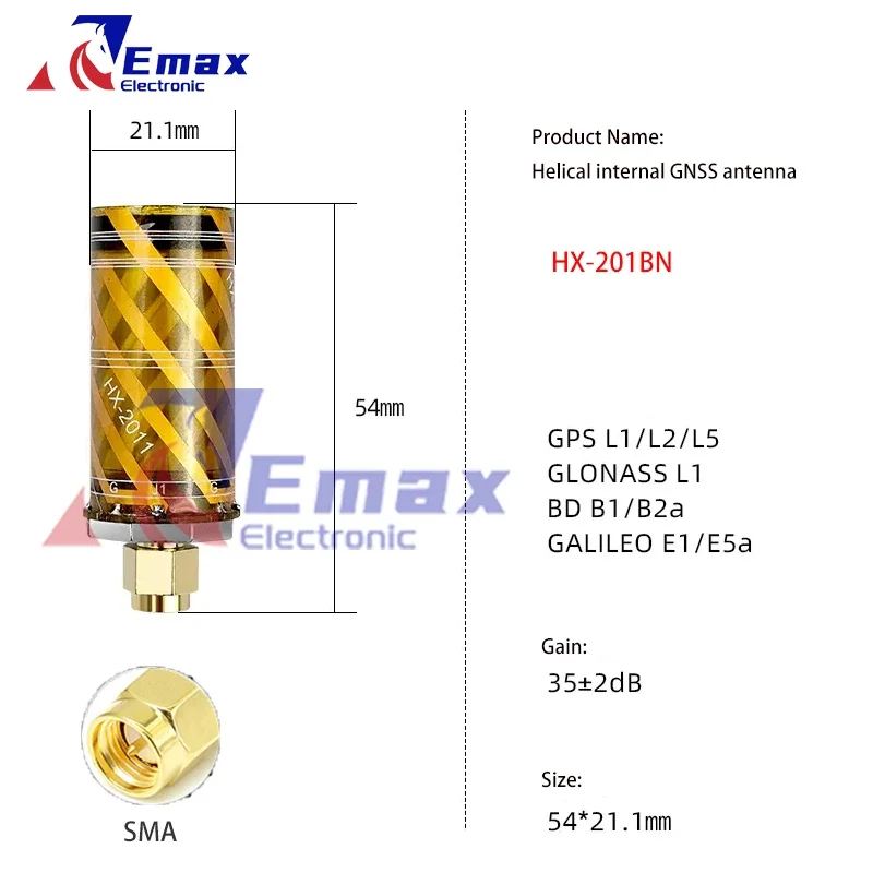 GNSS تحديد المواقع اللولب النمل HX-301N/BN 103N/BN 201N/BN 609N D1830 1911N SMA-J GPS BD غاليليو غلوناس RTK التفاضلية الطائرة بدون طيار النمل #5