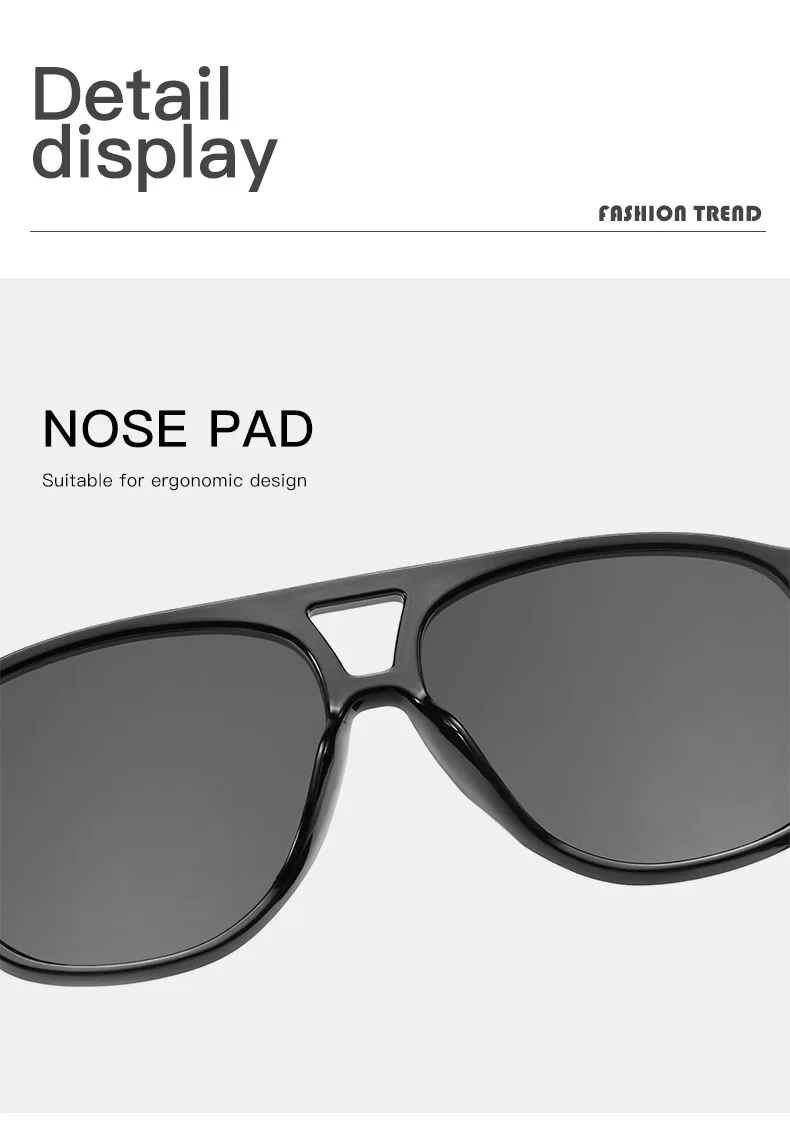 Luxus Marke Designer Großen Rahmen Pilot Sonnenbrille Frauen Für Männer Trend Sonnenbrille Vintage Punk Shades Beliebte Brillen UV400 – Detail 4