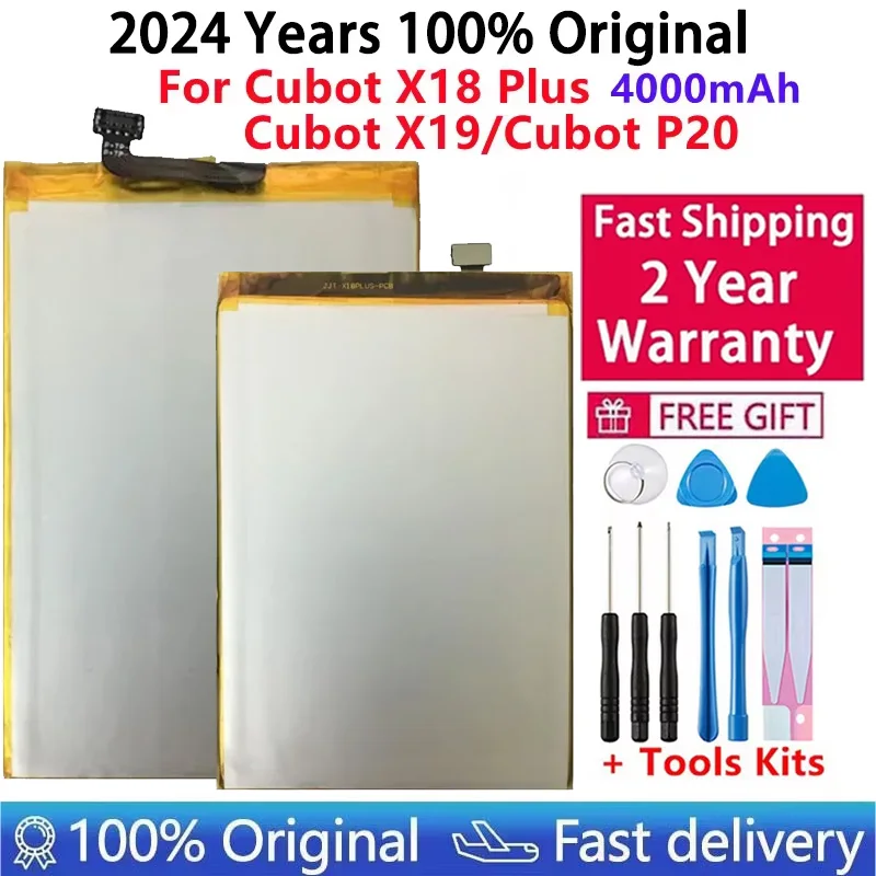 2024 Years Original For Cubot X18 Plus Cubot X19 Cubot P20 Battery 4000mAh High Capacity Replacement Batteries Fast Shipping