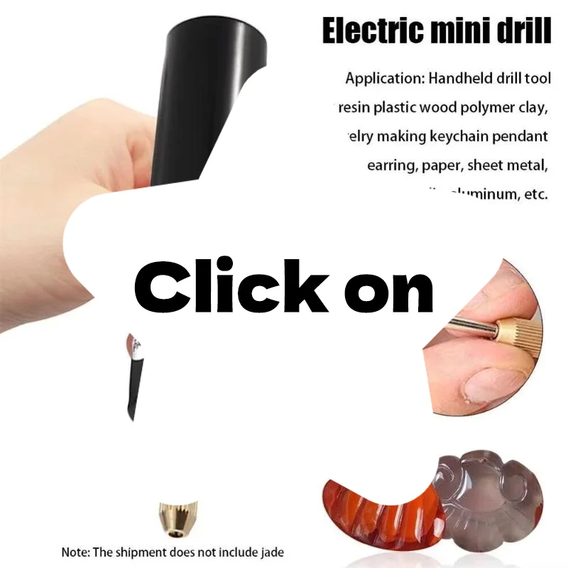 1 Set Handheld Mini Electric Drill USB DIY Tool for Epoxy Resin Jewelry Making Wood Craft Engraving and Polishing Pen DIY Craft