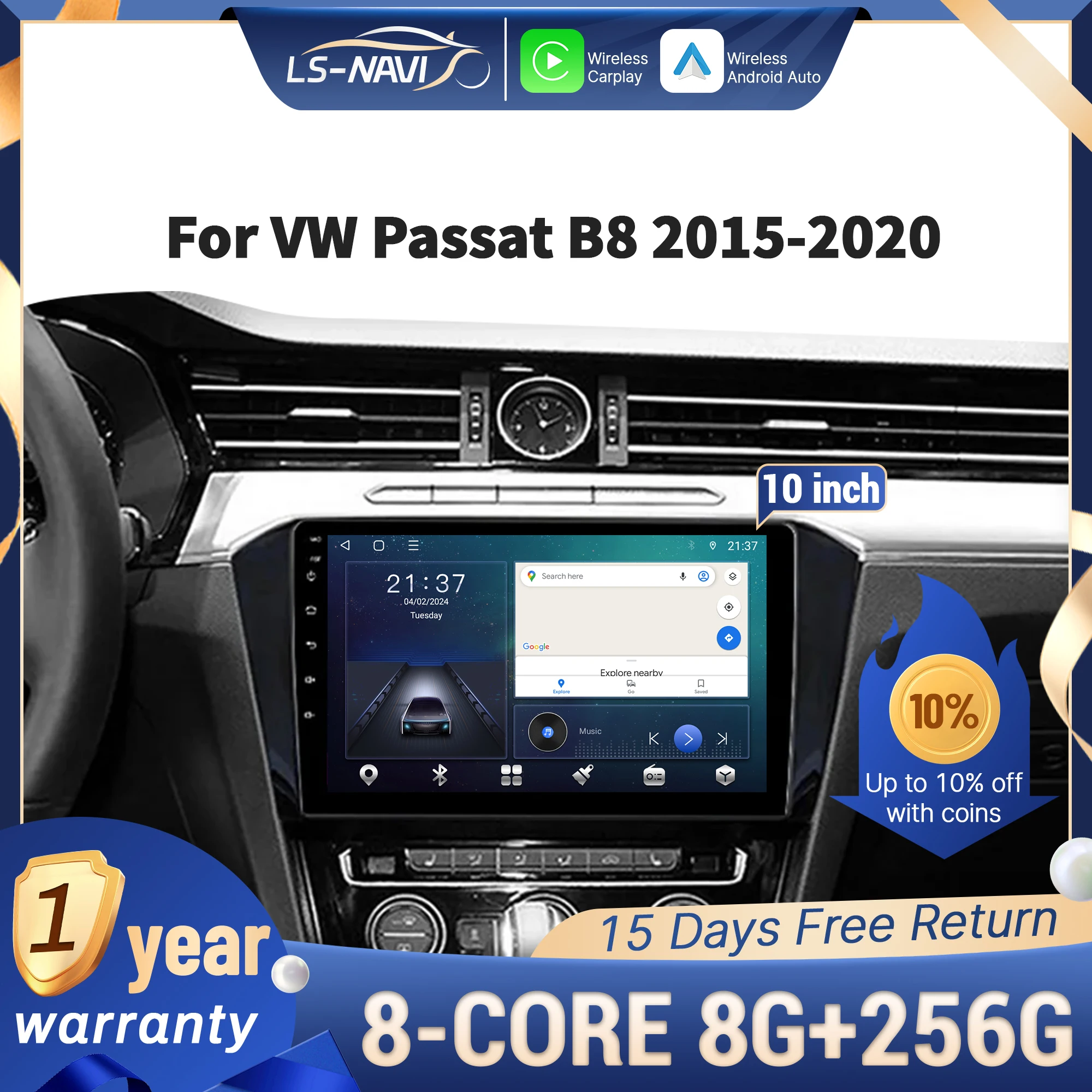 For Vw Passat B8 20…