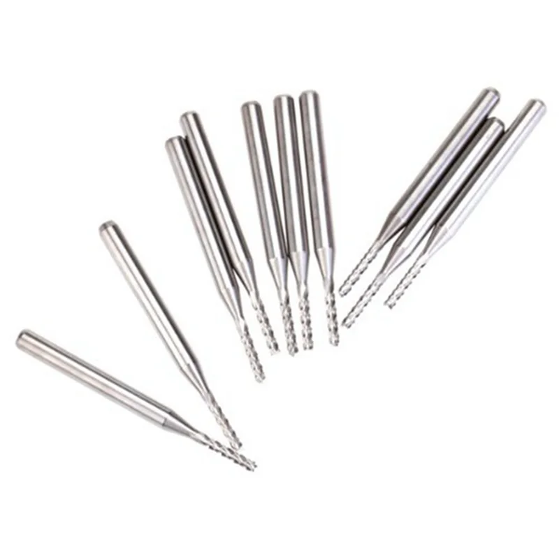 

20 шт., твердосплавная концевая фреза для печатных плат, 1,5 мм