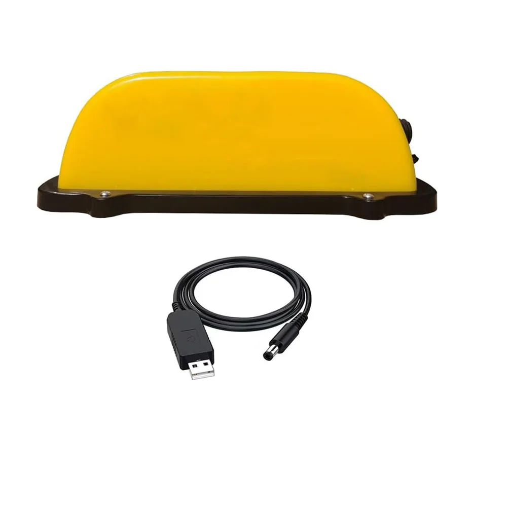 Rechargeable LED Yellow Shell Empty Wordless Car Light Sealed Roof Light With Magnetic Base Waterproof