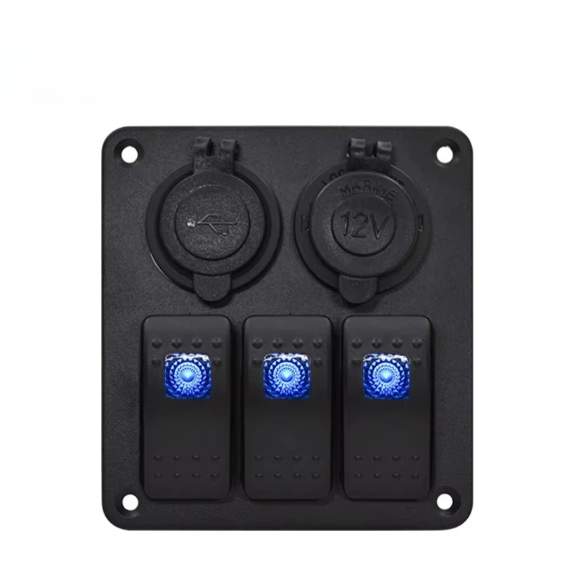 

Genuine Marine Waterproof Marine Boat RV Car Aluminum 12V 24V Switch Panel