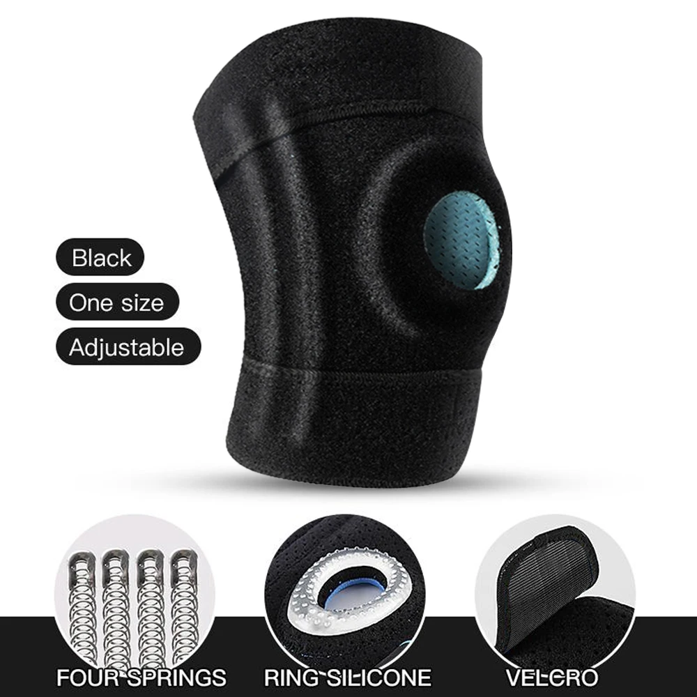 

1 пара регулируемых очень больших наколенников для разрыва мениска, артрита, компрессии боли Acl с боковыми стабилизаторами для людей