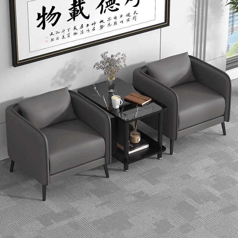 Single sofa coffee table combination lounge area Reception business meeting Guest sofa chair 4S shop Hotel lobby