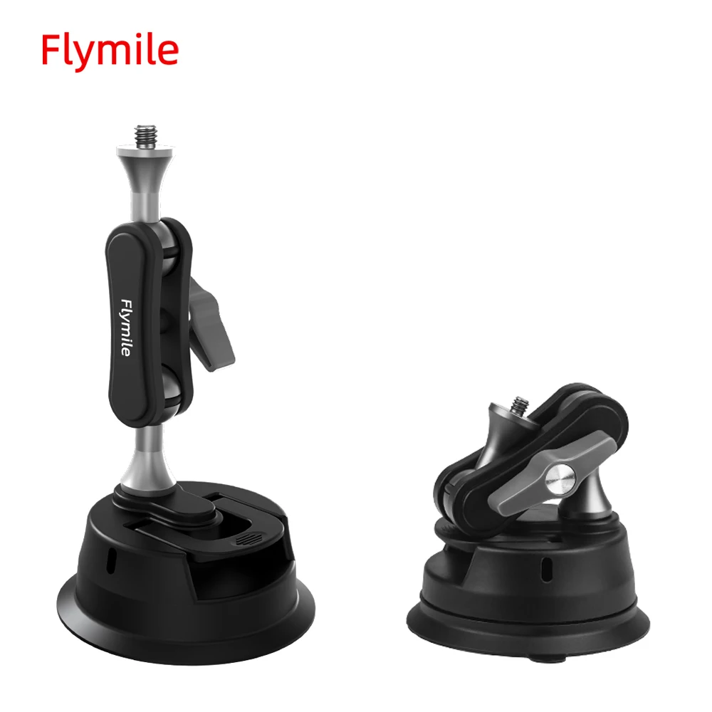 

Flymile Suction Cup Mount for DJI OSMO 360/Action 5 Pro/Insta360 X5/Ace Pro/Gopro/DLSR Adjustable Car Windshield Mount Holder