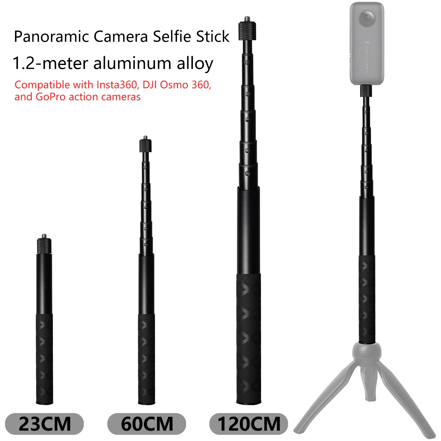 

Suitable for Insta360 X5/X4/X3 Panoramic Action Cam Handheld Extension Hidden Selfie Stick Holder