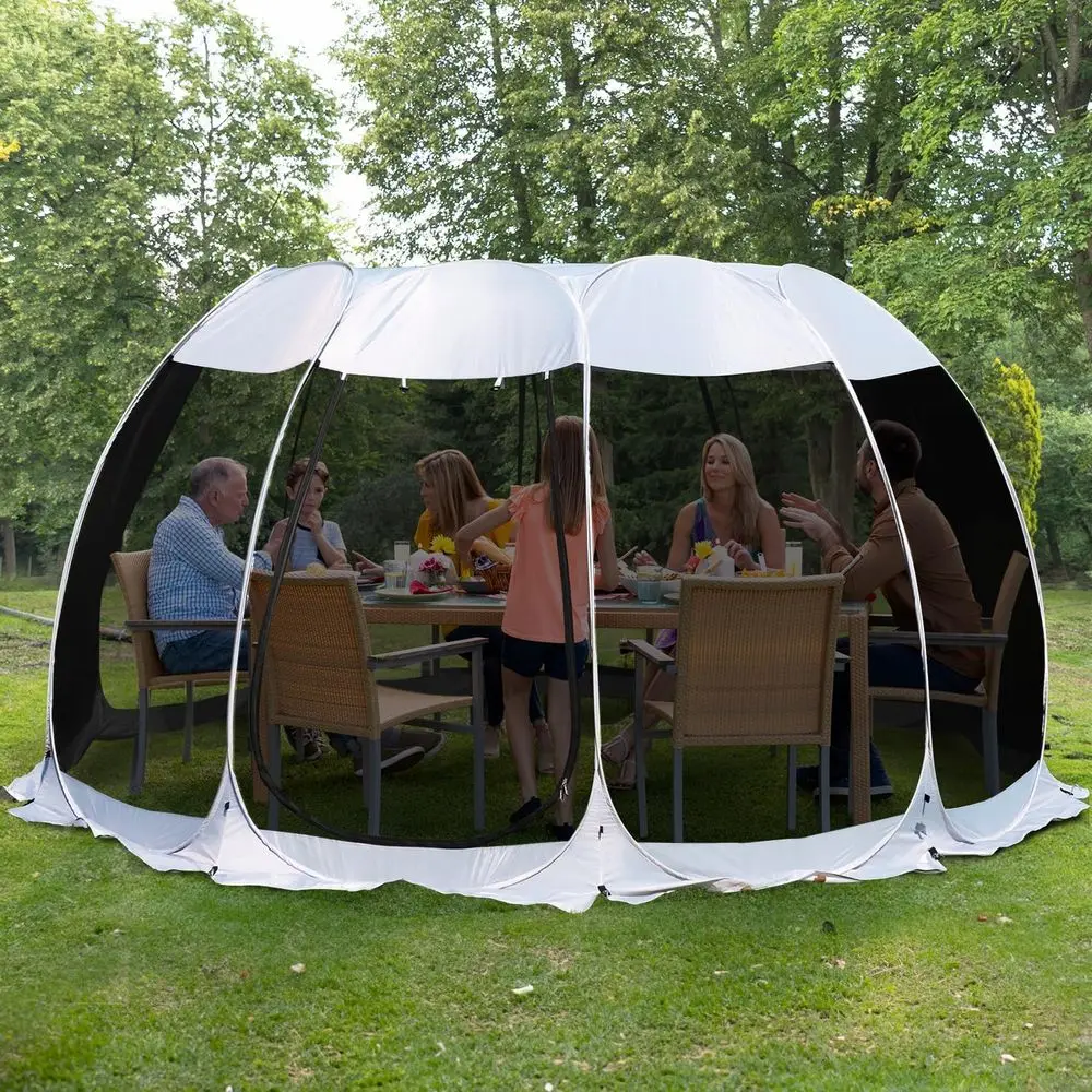 

Up Sn House Tent, Outdoor Gazebo with Mosquito Netting, UP 50+ Sun Protection Portable Shelter or Patio Backyard Camping or 2-12
