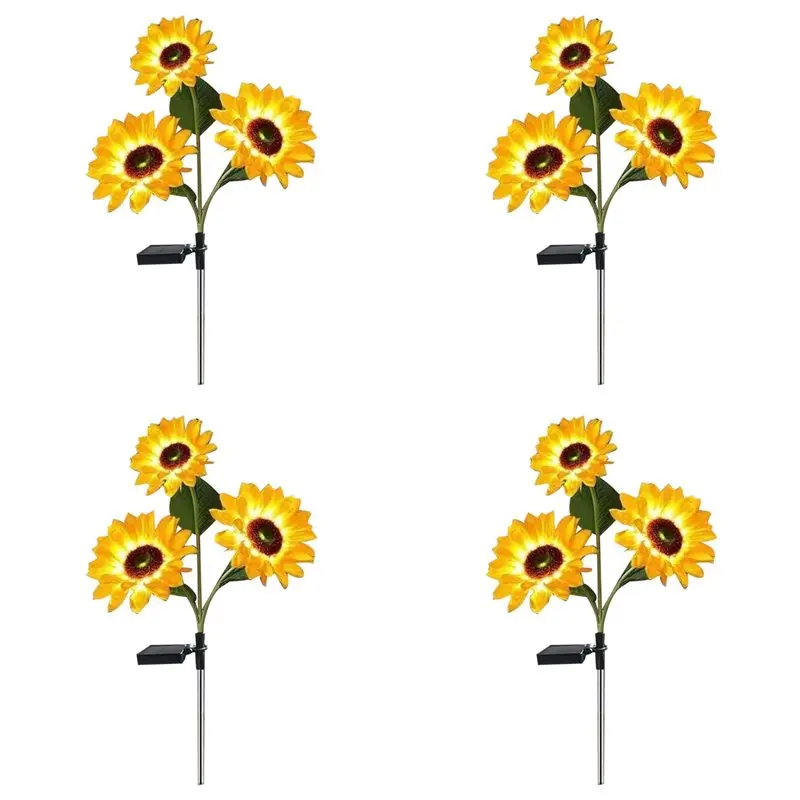 

Солнечные фонари FAST-4X «Солнечные ангелы» с подсветкой в виде подсолнухов, водонепроницаемые уличные солнечные светильники для рождественского декора двора