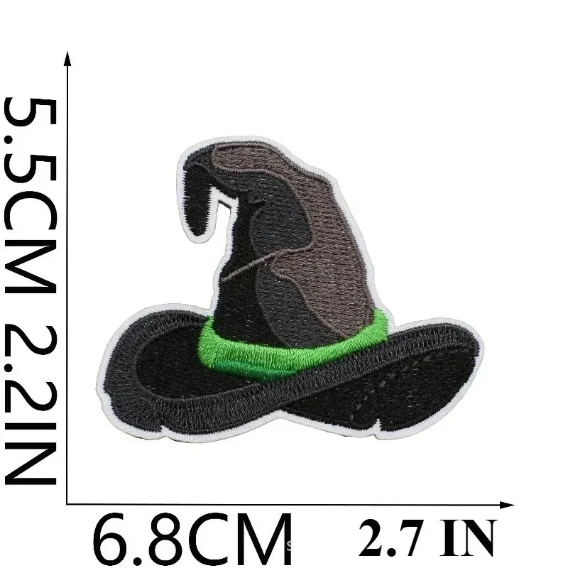 마법사와 마녀 자수 천 스티커 옷 장식 마법 지팡이 패치 스티커 컴퓨터 자수 보우 챕터 보이