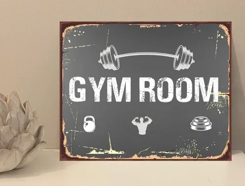 Gym Room Exercise Weights Quote Metal Novelty Plaque Sign Gift fcp78 --Tin Sign